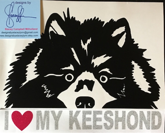 Peeking Keeshond decal | Use for Yeti products, tumblers, mugs, water bottles,devices and more | FREE shipping
