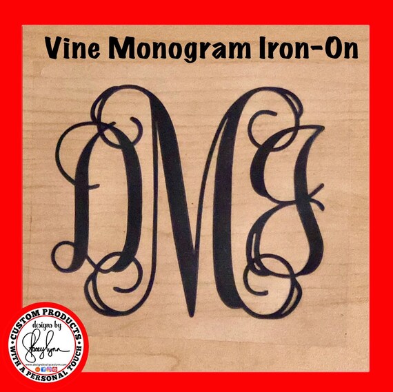 Iron-On Monogram for shirts | Choose size & color | blankets, pillow cases, clothing and more