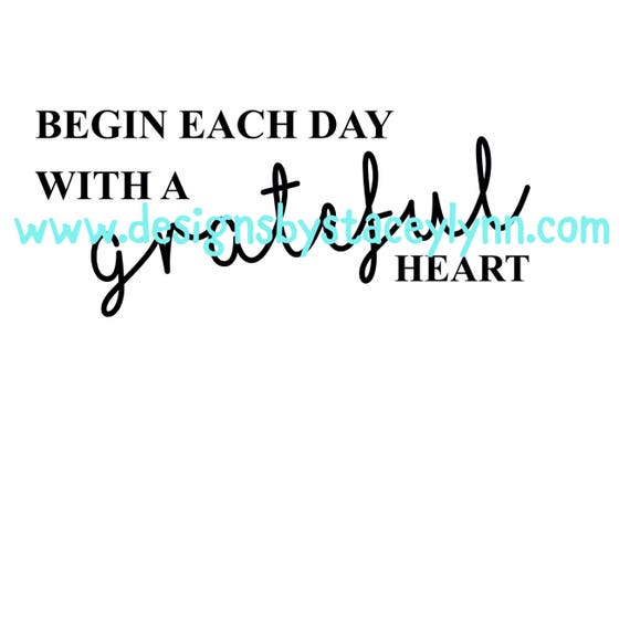 Grateful Heart PNG, SVG & JPG files can be used w Cricut, Silhouette Cameo Vinyl cutting machines