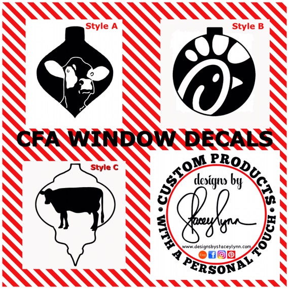 CFA Christmas Window Decor - ORNAMENTS