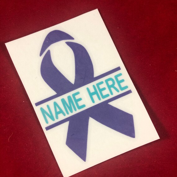 Personalized Suicide Awareness Ribbon Decal | Assorted Sizes | Stickers for Yeti cups, tumblers, mugs, water bottles, cars, laptops, etc