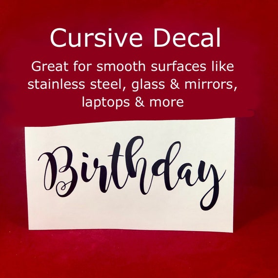 NAME DECAL | Cursive/ Script | Choose size & color | Stickers for Yeti cups, tumblers, mugs, water bottles, cars, laptops and devices
