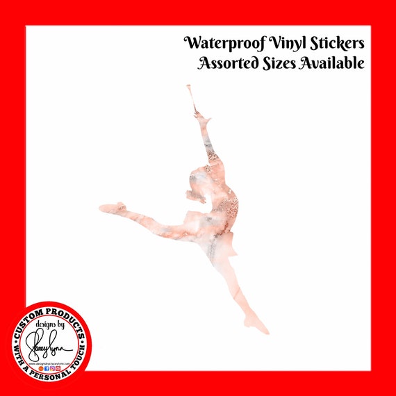 BATON TWIRLER STICKER Waterproof tear-resistant vinyl decal in assorted sizes