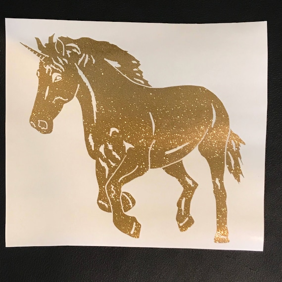 GLITTER Unicorn decal | car decal | device, laptop or Mac decal | FREE shipping