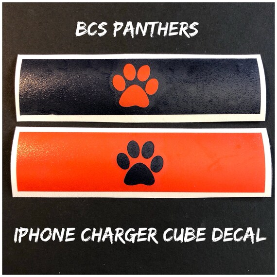 Bradenton Christian School, Paw Charger Cube wrap decal, iPhone sticker, Decal for iPhone Cube