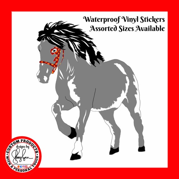 HORSE STICKER- Waterproof, tear-resistant, vinyl decal available in assorted sizes or full sheets
