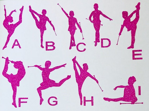 GLITTER TWIRLER DECAL | Your twirler or stock image |Baton Twirler decal | Majorette Decal | Car Decal | Tumbler Decal