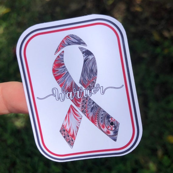 American Warrior Red, White & Blue Sticker- Waterproof, tear-resistant, vinyl decal available in assorted sizes or full sheets