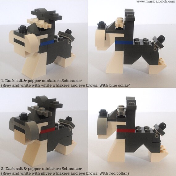 Customisable Lego Miniature Schnauzer 