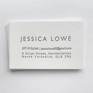 Biglietto da visita stampa tipografica minimal 'Lowe'