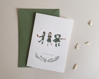 The Nutcracker Christmas Card, letterpress, gold foil