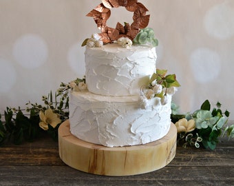 wedding cake plateau rustic