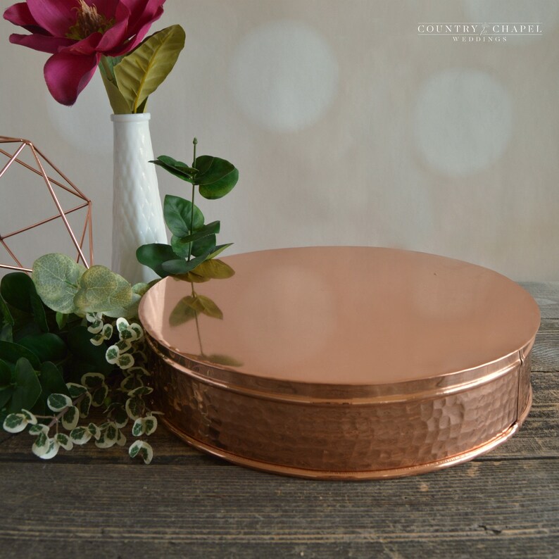 Hammered Copper Cake Stand Copper Wedding Cake Stand Metal Etsy