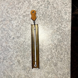 1950&#39;s or Earlier Brass Housing Home Candy Thermometer, Unbroken Glass, Made in Germany, May have Some Missing Parts, Great Patina, Works