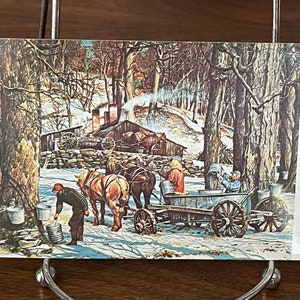 1960er Pennsylvania Maple Sirup ist speziell, nach Org Malerei von Tom Schenk, Gore Color Prod. Postkarten, Grad 2, (14) werden einzeln verkauft