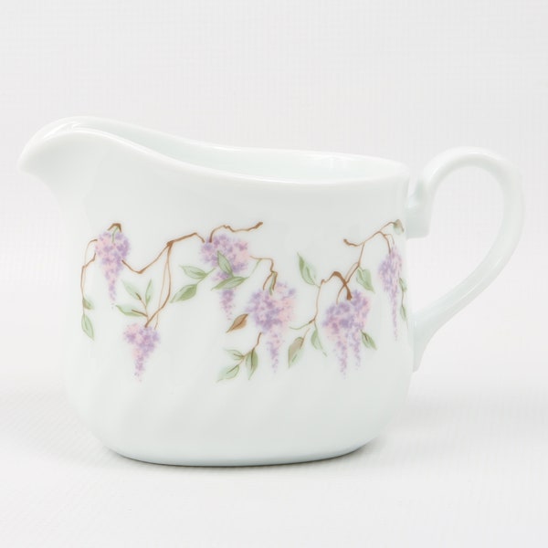 1970's Corning Gravy Boat "Wisteria" Corning Milk Glass. Purple, Pink, Green & Brown. Near MINT Condition. Appears Unused.