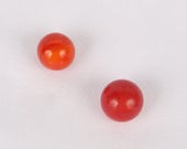 Vintage CHAMPION AGATE Swirl Marbles (2), Great VTG Cond., 17mm to 15mm. Used.