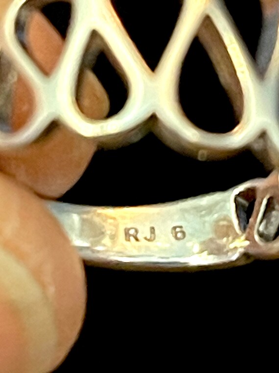 VTG Sterling Silver Loop De Loop Wide to Narrrow … - image 6