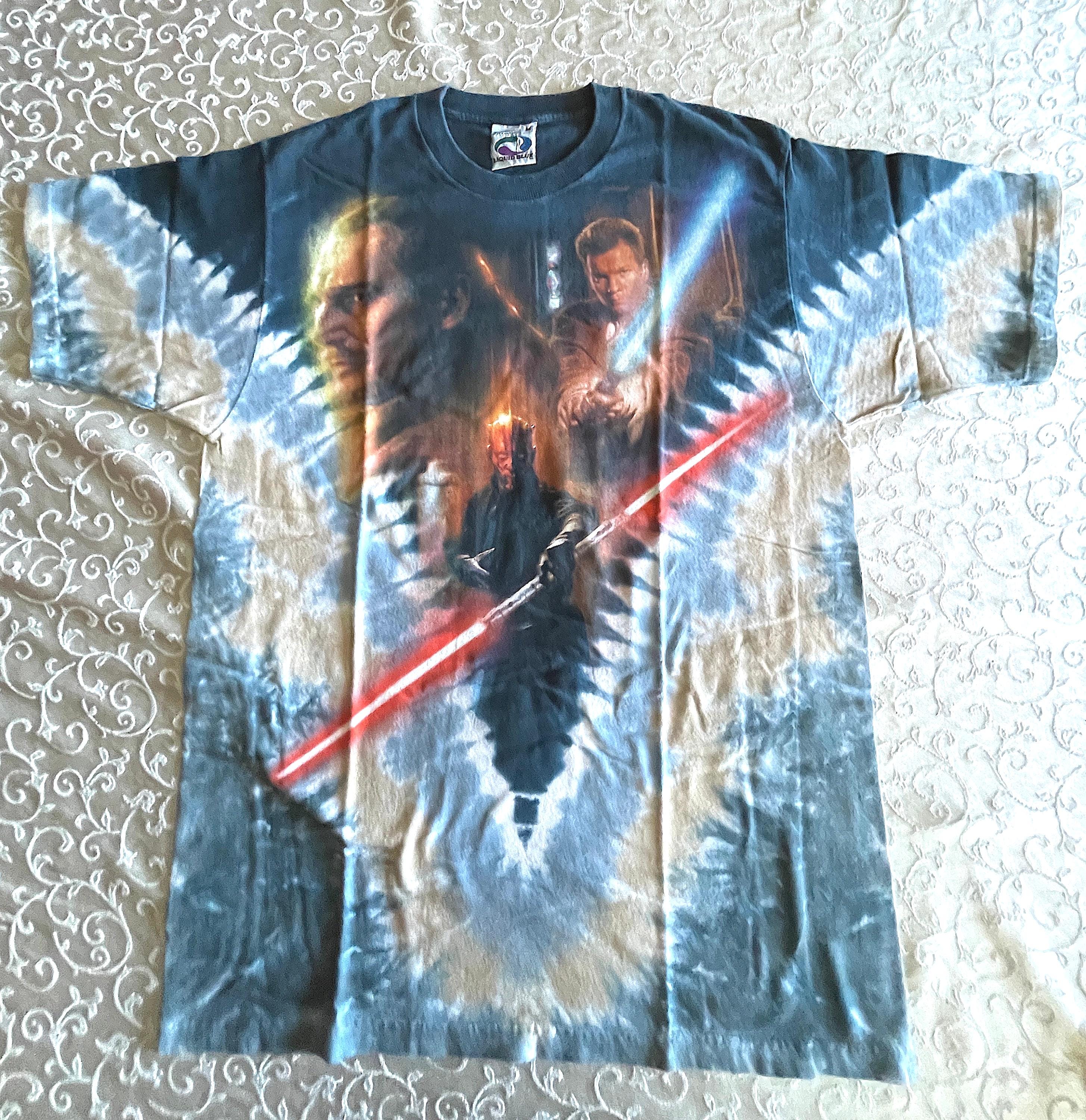 1990's Star Wars Movie, Tie Dye T Shirt, Ep 1 'the Phantom Menace