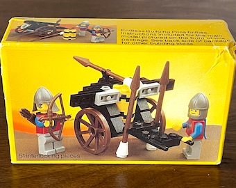 LEGO Sealed, #6012, Legoland, Castle System, "Siege Cart", 1986, Clean, Tiny Crushed Corner, 51 Pieces
