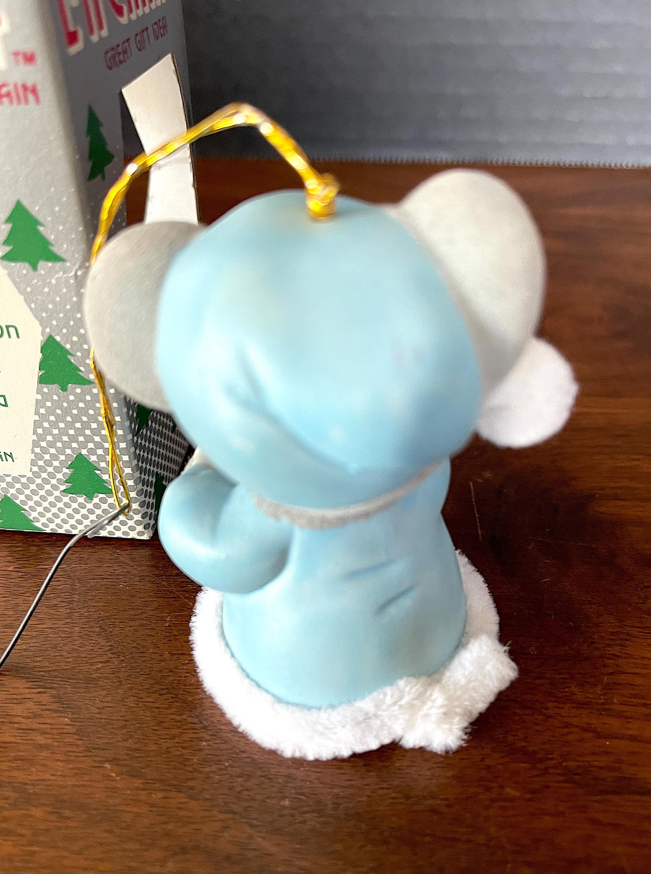 【まーちゃんさま】* vintage ornament ❀ * 淡いブルーのベル 1980's JASCO L'il Chimer Christmas Ornament, Mouse in Blue