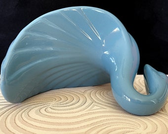 1980's Ceramic Blue Swan, H on Bottom, Exc. VTG Cond., Holds
