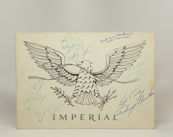 Johnny Unitas 1958 Autograph Bob Turley  IMPERIAL Car Show Leaflet, Miss Maryland: Nancy Norris, and 3 Auto Show Princesses.