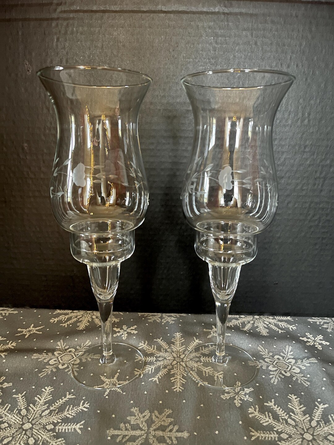 Princess House Hurricane Candle Holders