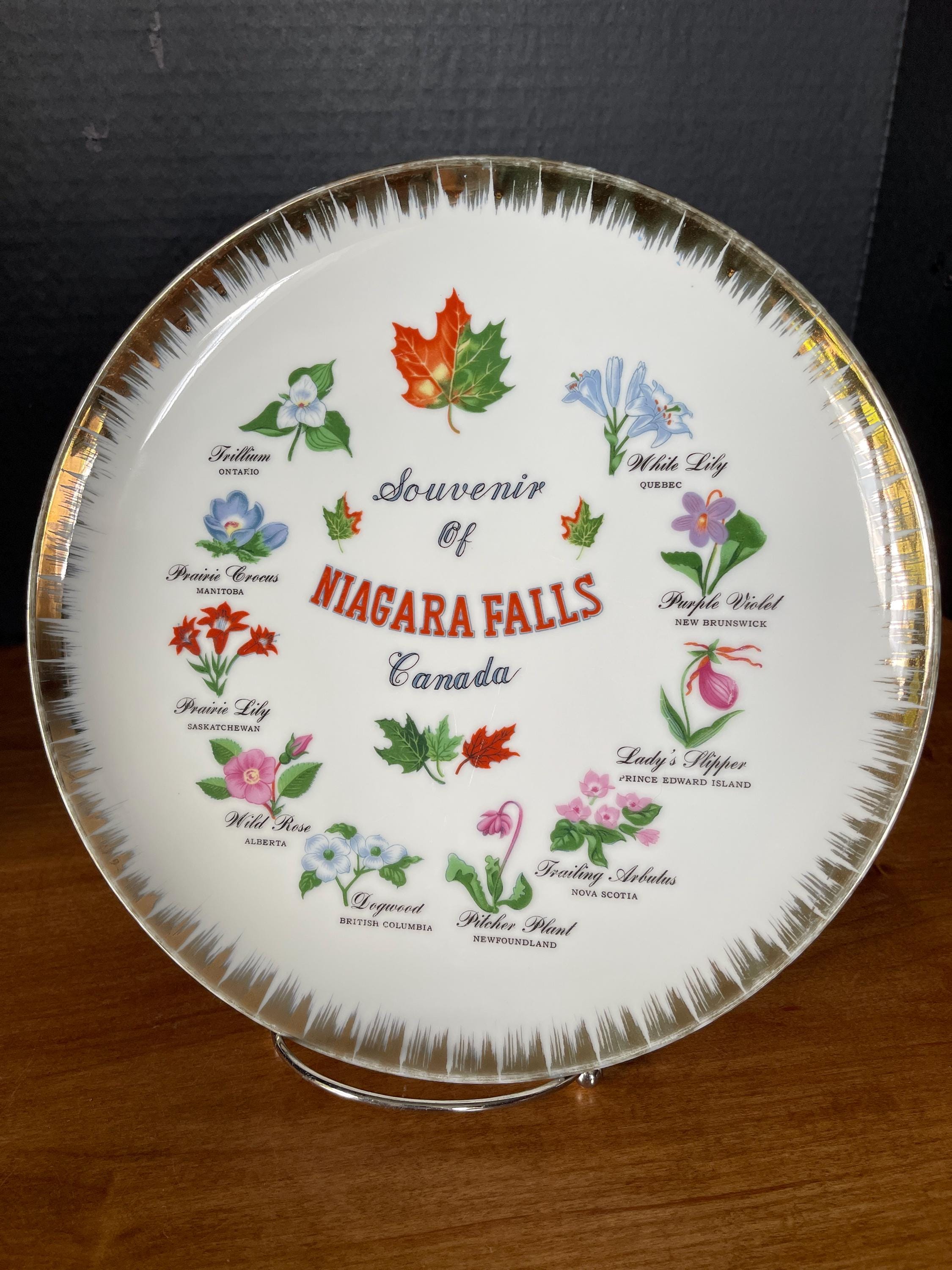 Canada Flowers Plate - Etsy