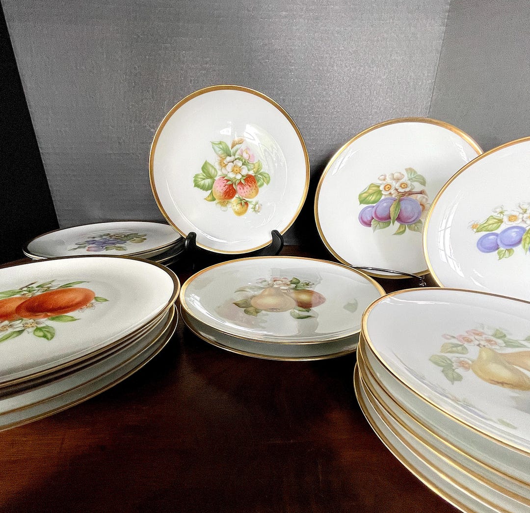 Hutschenreuther 花柄皿 6枚セット ドイツ フッチェンロイター