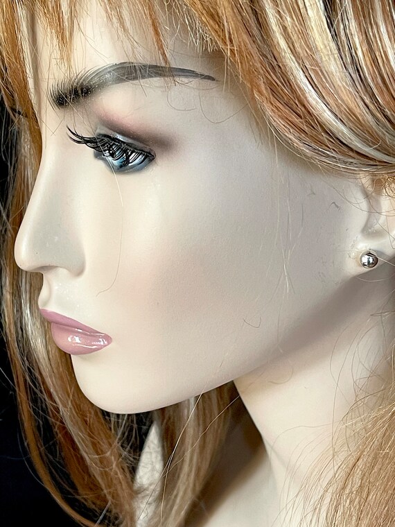 1995 AVON Sterling Silver Basic Ball Stud Earring… - image 4