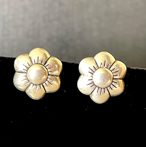 1940's-50's 950 Silver Purity Puff Flower MCM Cli… - image 10