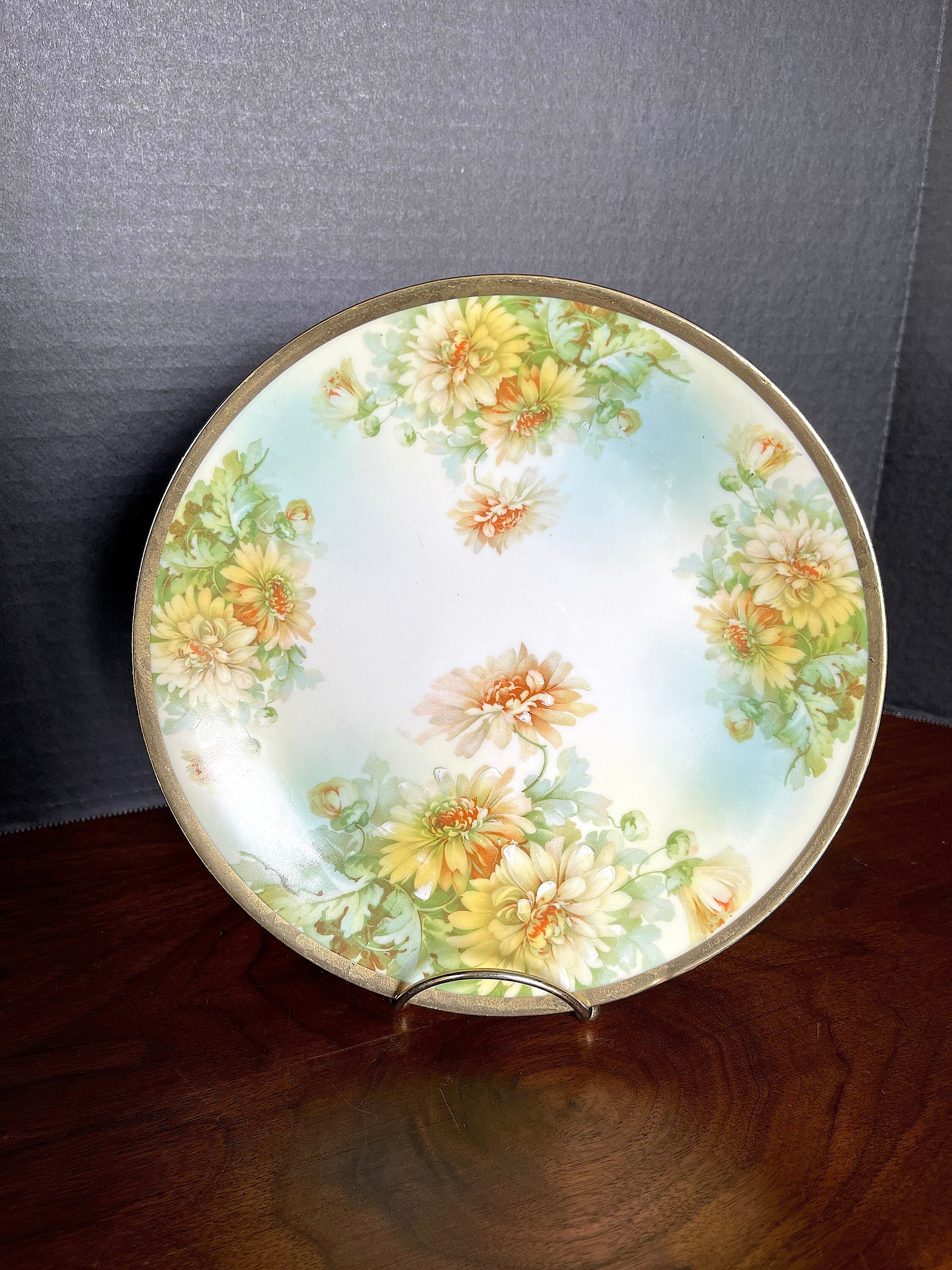 1905-1920 Prussia, Royal Rudolstadt, Porcelain Handpainted Plate