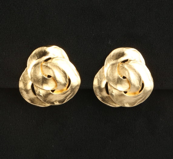 1980's Ribbon Knot Clip Ons Valentino Haute Coutur