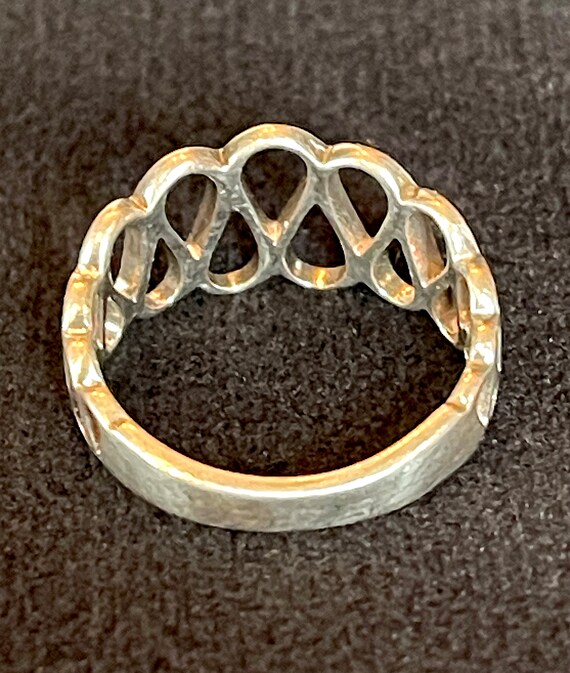 VTG Sterling Silver Loop De Loop Wide to Narrrow … - image 4