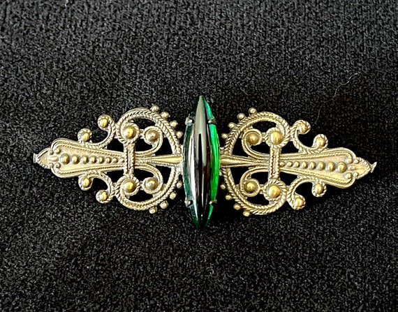 1940's-1960's Dime Store Victorian Style Bar Pin,… - image 2