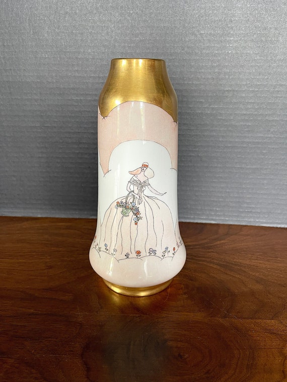 1910 年代 - 1920 年代のアール ヌーボー様式の磁器の花瓶、B