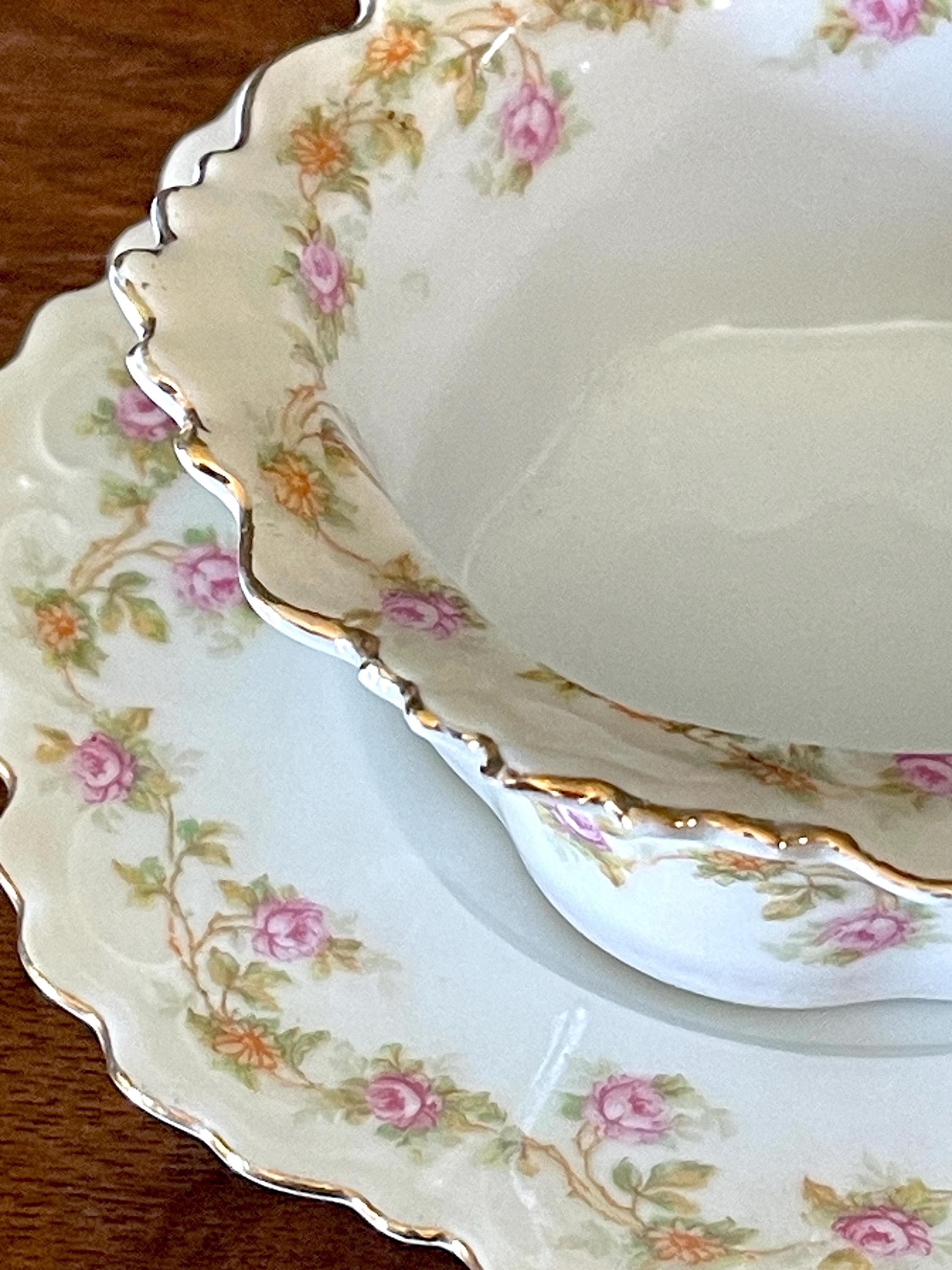 1884-1909 Moritz Zdekauer MZ Austria Ramekin W Saucer, Porcelain