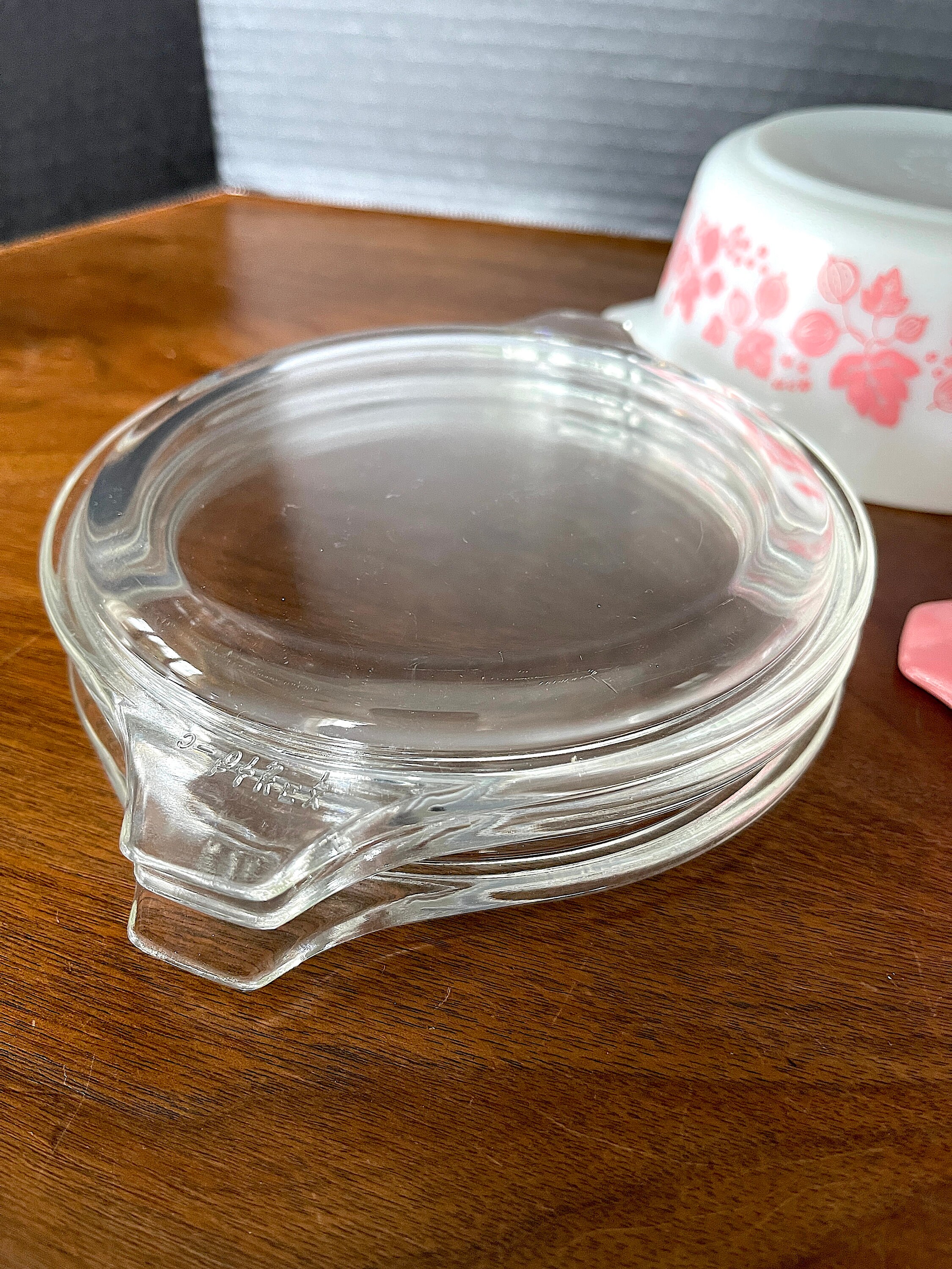 1957-1966 PYREX Pink Gooseberry Stackable Casserole Set
