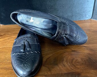 Hunt Club, década de 1980-90, talla 8-1/2 M, zapatos sin cordones