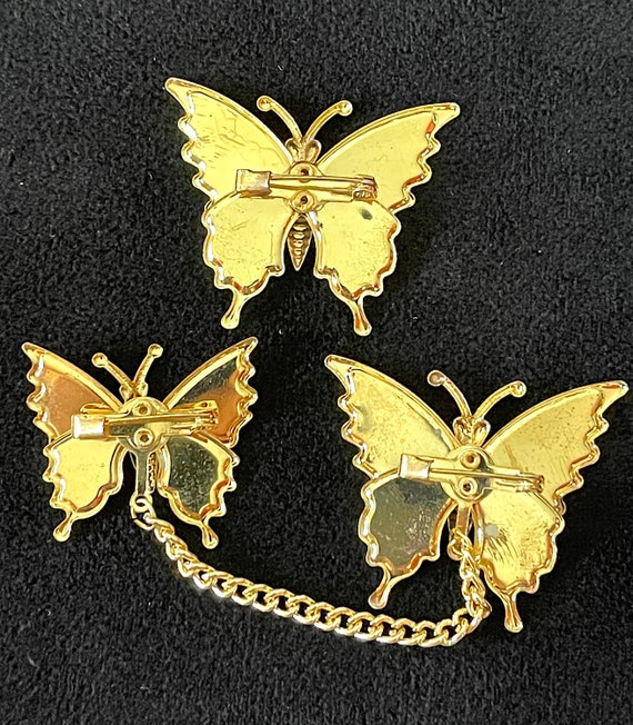 1950's-60's Metallic Enamel Butterfly Scatter Pin… - image 6
