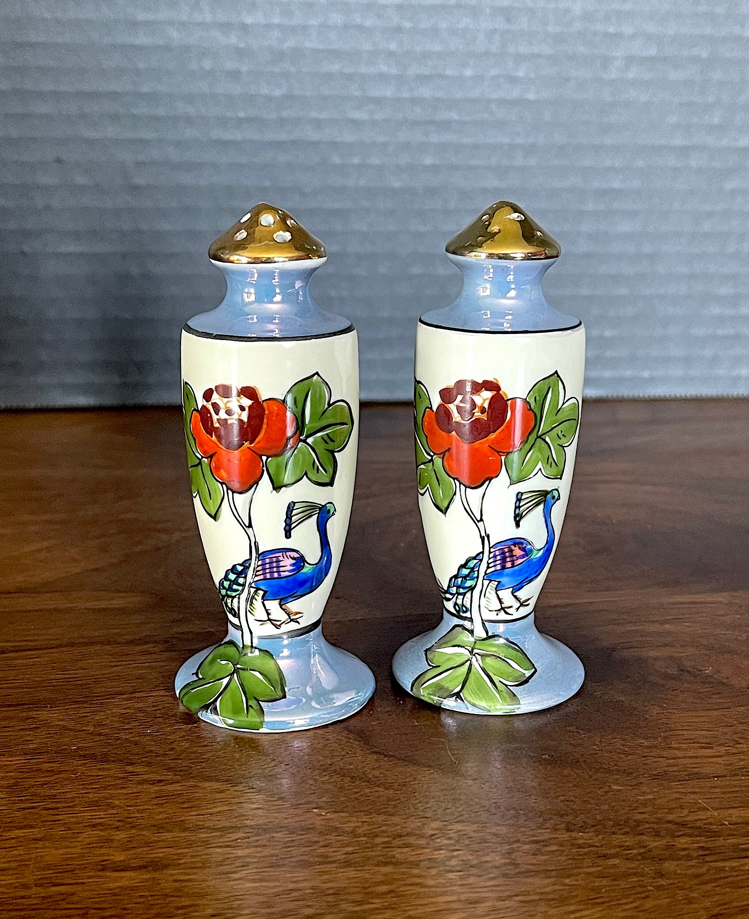 1920's-30's Made in Japan Porcelain Handpainted Lusterware Tall S