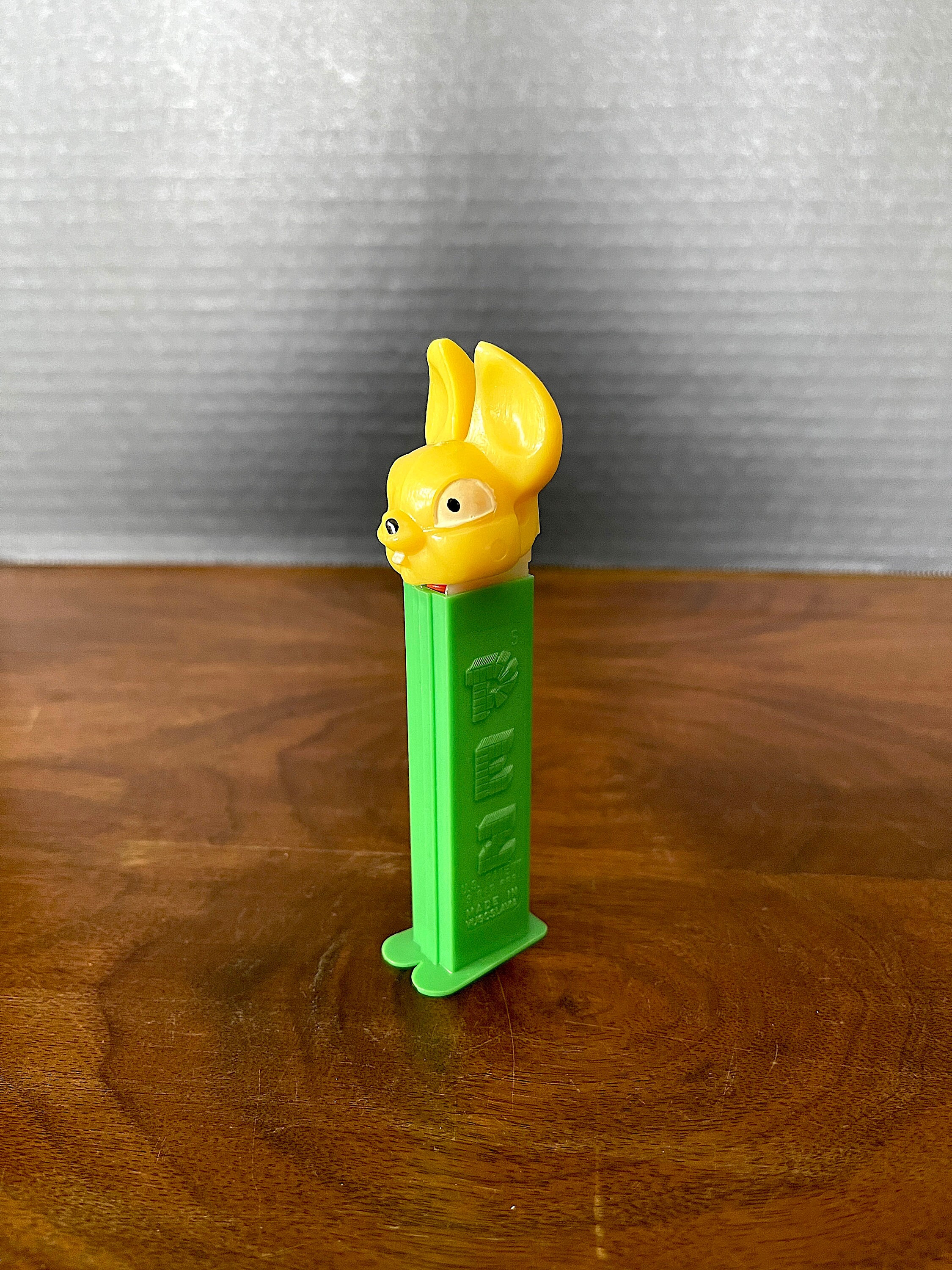 1980's PEZ Yellow Head Easter Bunny Candy Dispenser With