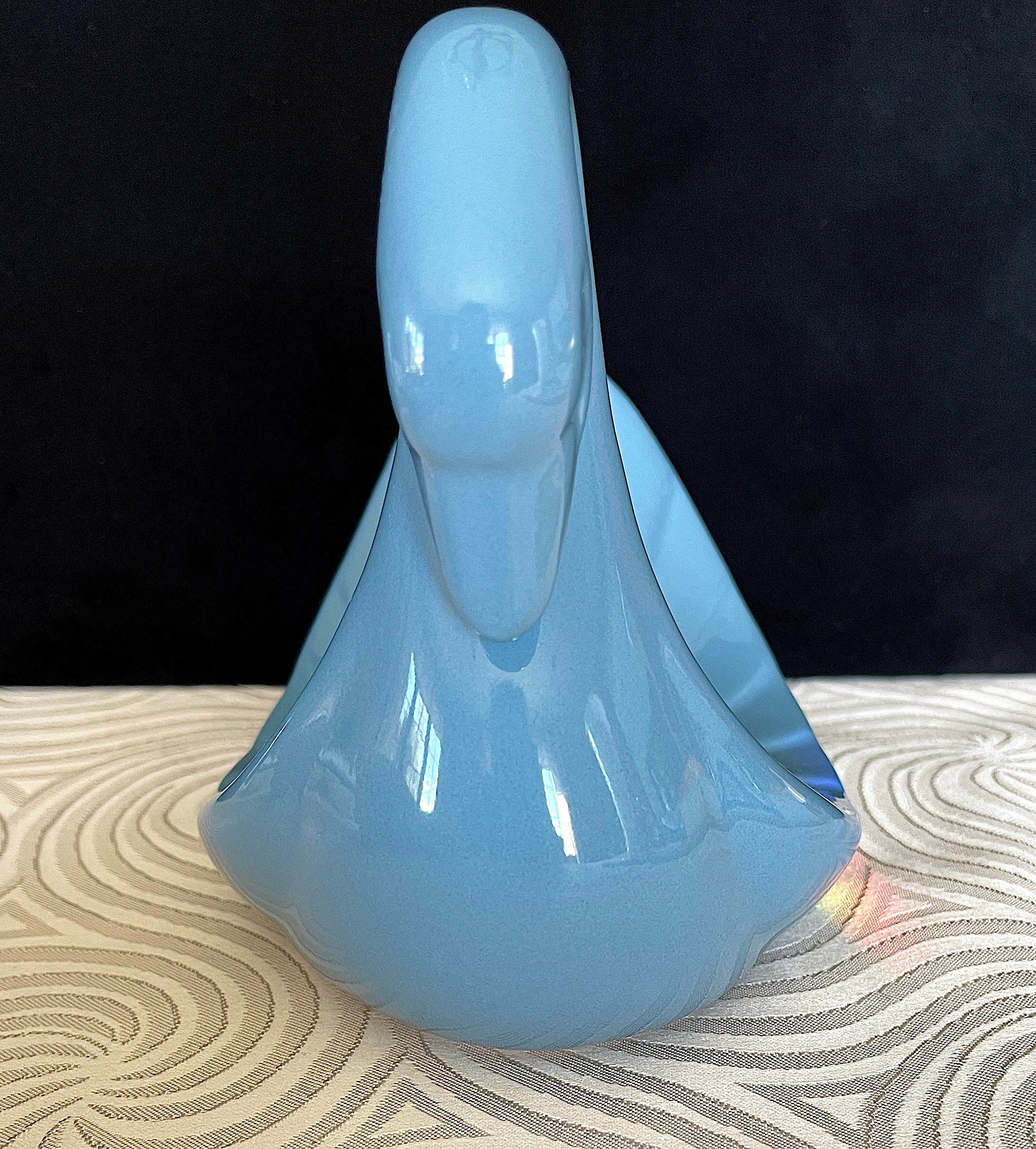 1980's Ceramic Blue Swan, H on Bottom, Exc. VTG Cond., Holds