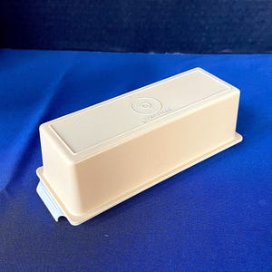 1970er Tupperware 1 Stick Butter halter, Butterdose Ernte Gold oben Mandel unten, Lite Gebraucht VTG Zustand, KEIN Schaden, Größe in Fotos