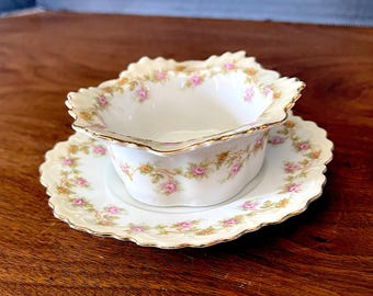 Haviland アビランド ミニトレイ フランス製 金彩 絵皿 夫婦鶴 Haviland アビランド ミニトレイ フランス製 金彩 絵皿 夫婦鶴