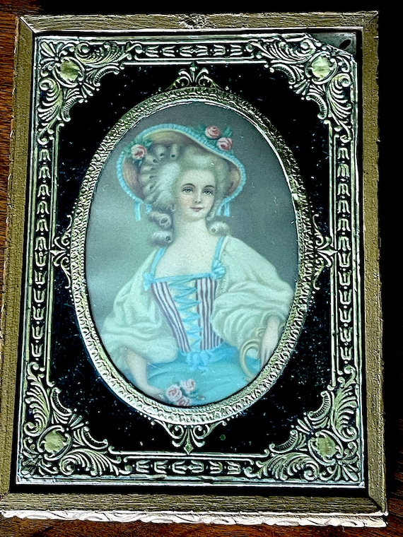 1940's-60's Ornate Jewelry Box, Victorian Lady  O… - image 1