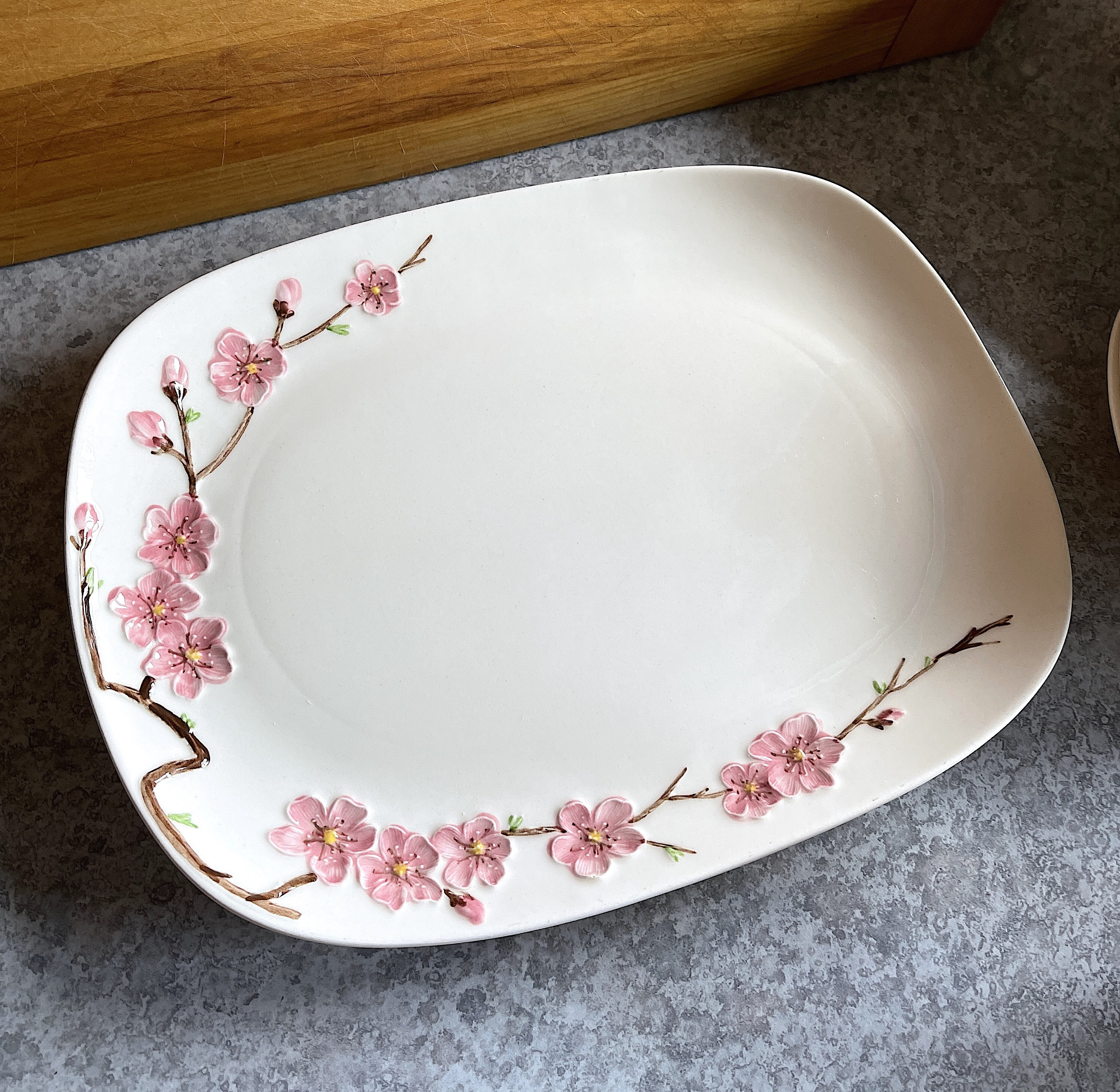 1952 METLOX Poppy Trail 2 Items peach Blossom, 1 Platter, 1