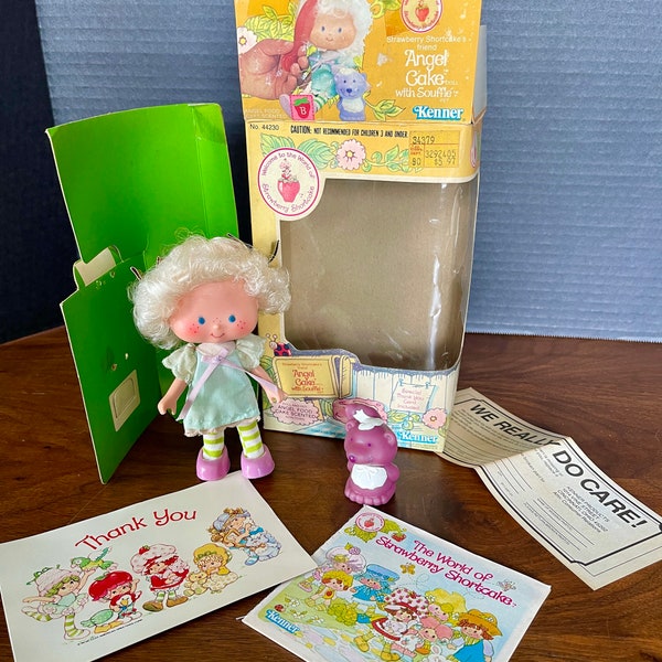1981 Strawberry Shortcake Friend, "Angel Cake w Souffle'", American Greetings, Kenner, #44230, Excellent VTG Condition, Original Box