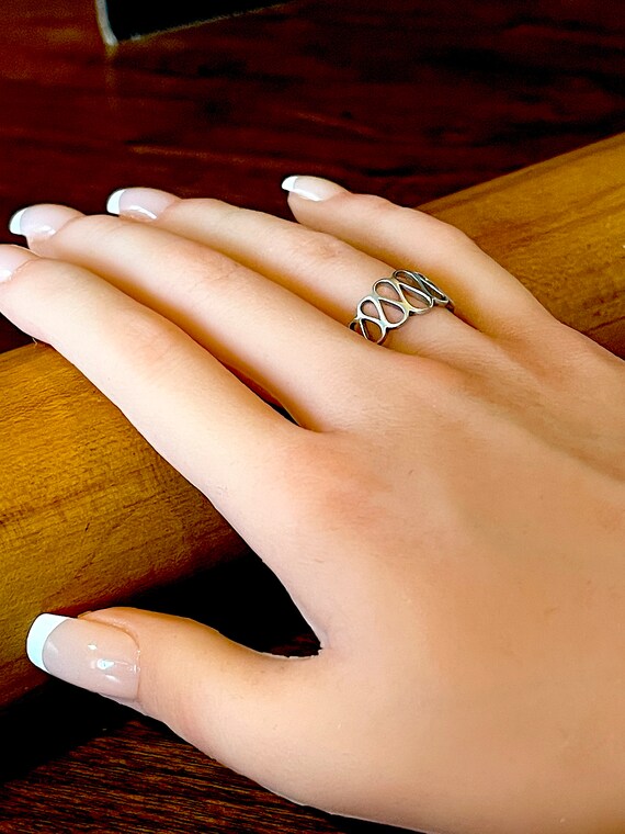 VTG Sterling Silver Loop De Loop Wide to Narrrow … - image 7